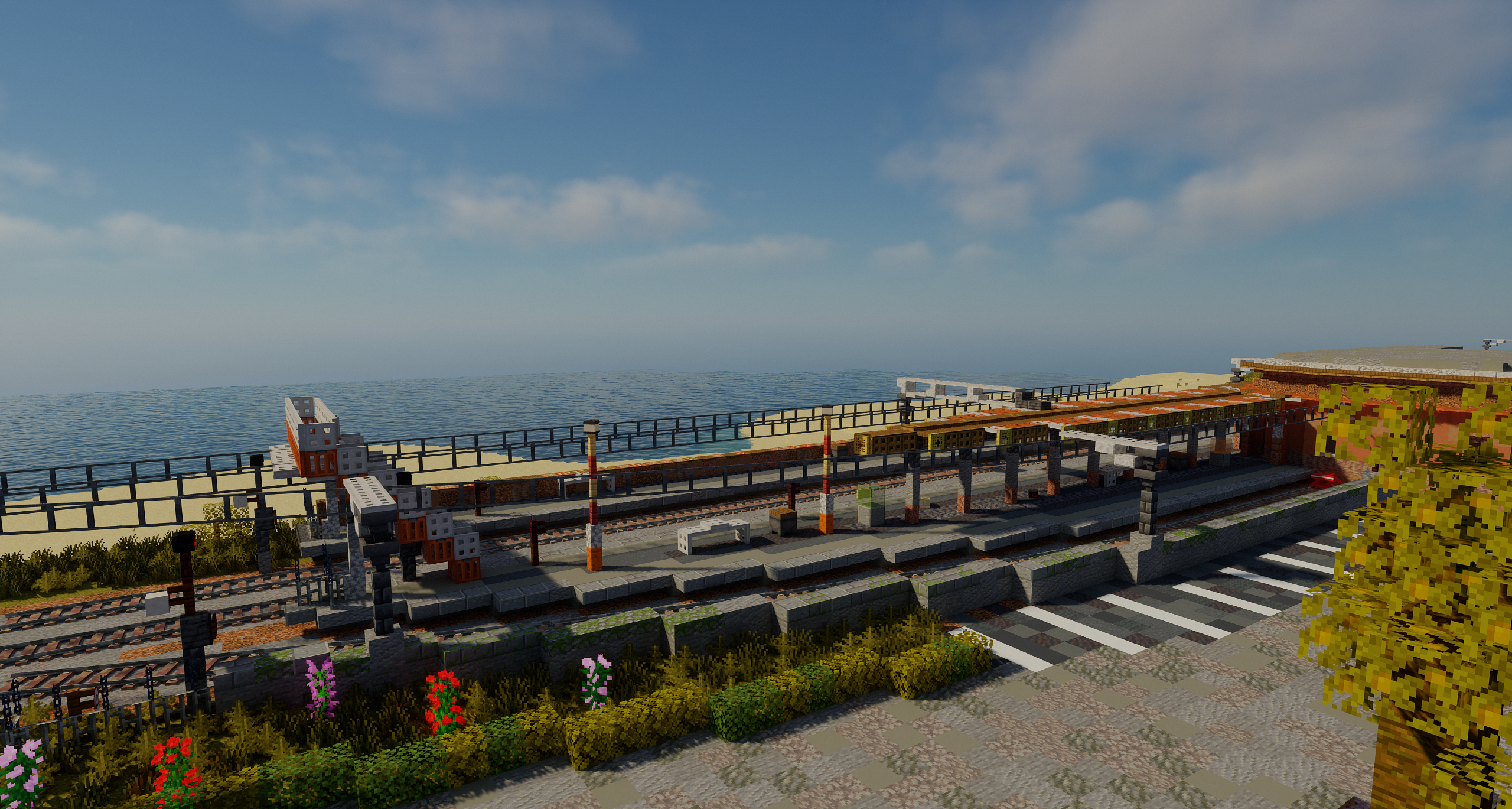 An image of West Jaffa Station on the ECML, looking towards the coastline.